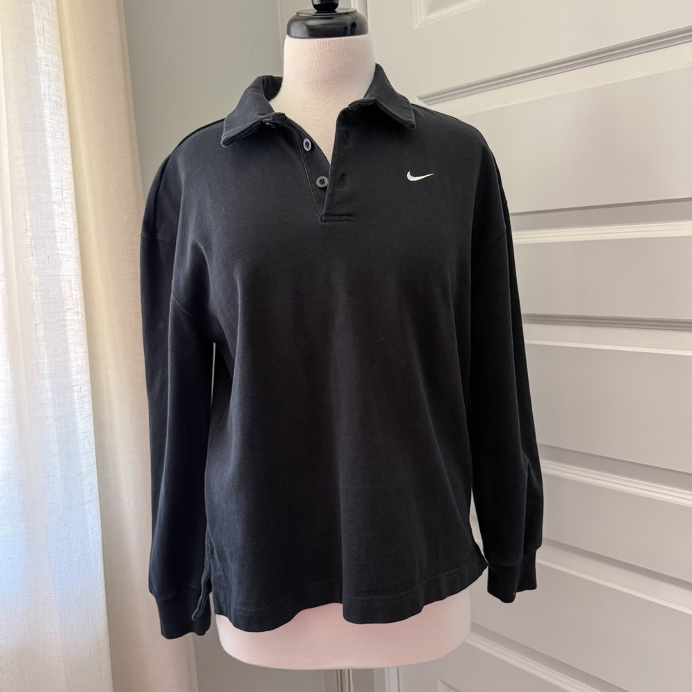 Nike Essential Oversized Long Sleeve Polo : Small - Picture 2 of 8